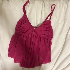 Hot pink urban outfitters babydoll tank top